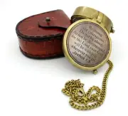 's Be Strong and Courageous Do Not Be Afraid Engraved CompassThe scripture Jo...