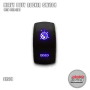 BLUE Laser Etched LED Rocker Switch 5 PIN Dual Light 20A 12V ON / OFF - DISCO (for: Jeep)