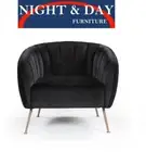 Monet accent Commercial Decorator Tub bedroom office occasional Chair Black