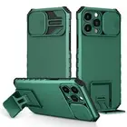 For iPhone16 15 Pro Max/14/13/12/11 Shockproof Stand Case Slide Camera Cover