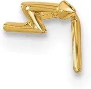 [JewelryWeb] 2.17mm 14ct Yellow Gold Lightning Bolt Nose Stud