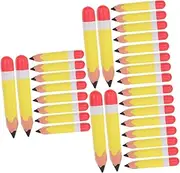 ibasenice 3sets Colorful Inflatable Pencil Props for Classroom Decor Cartoon Birthday Decoration Pencil Shape Crayon Balloons 10pcs*3
