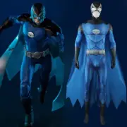 Owlman Printed Jumpsuit Thomas Wayne Bodysuit Cape Costume Cosplay Halloween