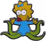 [Pinstant] Baby Maggie Alien Tentacles Kang Kodos Treehouse Horror Animated Cartoon Comedy TV Show Animation Funny Humor Joke 1.25" Enamel Pin Badge, 1.25 Inches, Enamel, enamel