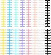 16 PCS Comb Binding Spines, Plastic Spiral Binding Coils, 30 Rings Click Binding Spines for Student Teacher Business Document File Notebook File Making (Colorful)