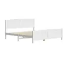 Oikiture Bed Frame King Size Timber Platform White