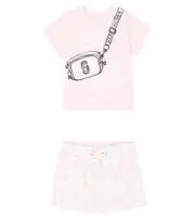 [Marc Jacobs Kids] Marc Jacobs Kids Baby printed cotton T-shirt and shorts set M 3 pink