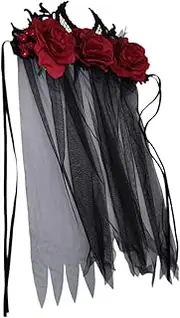 [PLAFOPE] Halloween Headband Rose Party Headband Mexican Style Flower Headdress Tiara