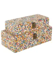 Peyton Lane Set of 2 Handmade Decorative Boxes