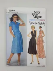 Vogue Sewing Pattern 2040 V2040 Misses Elegant Dress in 3 styles Size 16-24 NEW