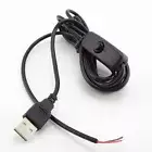 LED Light Strip USB Connector Cable with On/Off Adapter 2m Power Extension Wire