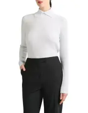 [David Lawrence] Flora Roll Neck Knit Jumper in Silver Sparkle