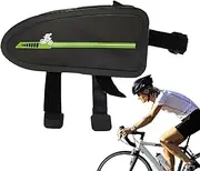 Hkuoeue Frame Bag Cycling,Waterproof Large Capacity Bikes Front Bag | Weather-Resistant Anti-Slip Lightweight Bicycles Pouch for Road Cycling, Commuting