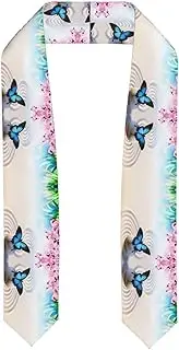 [EdWal] Zen Design Butterfly print Graduation Stole and Sash Class for Unisex Adult Honor Stole Honor Stole of 2025