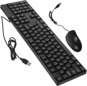 COHEALI Comprehensive Keyboard Mouse Wired Keyboard Number Pad for Silent Work Environment