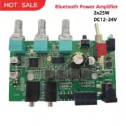 2x25W DC12-24V Bluetooth Power Amplifier Board BT5.0 Stereo 2.0 Digital Amp