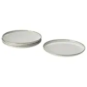GLADELIG plate, grey, 25 cm