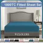 2022 1800TC Soft Fitted Sheet Pillowcases Set SB/Double/Queen/King/King Single