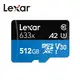 Lexar® 512GB High-Performance 633x microSDXC™ UHS-I (A2)(V30)記憶卡 【APP下單點數 加倍】