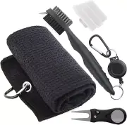 Golf Accessories Kit, Golf Club Cleaning Kit - Microfiber Waffle Pattern Golf To