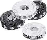 GANAZONO 4 Rolls Volleyball Print Ribbon Durable Polyester Satin for Party Favors Cheerleading Decorations DIY Craft Projects Rustic Wrapping Holiday Curling Ribbon