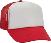 [OTTO] Cap 5 Panel Mid Profile Mesh Back Trucker Hat Polyester Foam Front