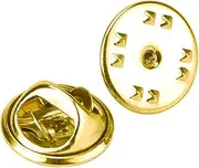 [CORHAD] 50pcs Hats in Bulk Plastic Tags Blank Hats Pin Backs Replacement Pin Maker Metal Pin Keepers Locking Clasp Retainer Horse Needle Holder Jewelry Golden Gold Small Stand