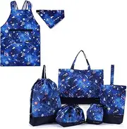 COLORFUL CANDY STYLE NT901600 Kindergarten Entrance School Entrance 6-Piece Set, Lesson Bag, Shoe Case, Drawstring Clothes, Gymnastics Clothing Bag, Lunch Bag, Cup Bag, Small Storage, Back Cloth
