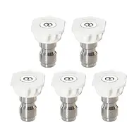 Pressure Washing Tips, Spray Nozzle for Pressure Washers | 5x High Pressure Washer Head, Quick Connector, Replacement Spray Tips for Garden, Garden, Driveway, Patio