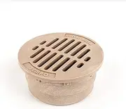 Premium USA Made 3" Inch TAN Outdoor Round Flat Drain Grate Cover - Fits All 3" Inch Sewer & Drain Pipe/Fittings, Also Fits Triple Wall Pipe & Corrugated Landscape Pipe 3" (TAN)