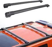 Junberoy 2Pcs Crossbars Lockable Roof Rack Cross Bar Roof Rail Black Fits for GWM Tank 300 2020 2021 2022 2023 2024 2025