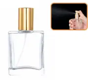 100ml Refillable Perfume Atomizer Empty Glass Spray Bottle Container Gold