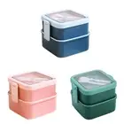 Microwave Lunch Box Plastic Dinnerware Storage Container Children Kids