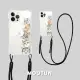【MOOTUN沐盾】iPhone15 14 13 12 Pro Max四角掛繩手機殼 貓出沒注意(附手機掛繩)