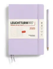 [LEUCHTTURM1917] Medium (A5) Weekly Planner Dotted Hardcover Notebook 2025 in Lilac
