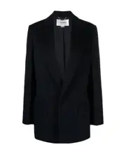peak-lapels single-breasted blazer UK8 Black