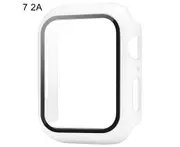 Watch Screen Protector Bubble Free Bubble Free PC Smart Watch Screen Protective Case for Apple Watch 6/SE-#7 PC,Tempered Glass