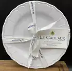 LE CADEAUX MELAMINE RUSTICA ANTIQUE WHITE APPETIZER PLATES - 6 3/8" (SET OF 4 )