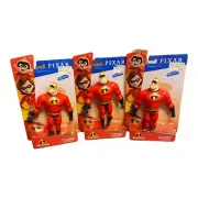 Lot Of 3 NEW Disney Pixar The Incredibles Mr. Incredible Posable Action Figure