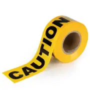 Rollo de cinta de precaución amarilla de 3" x 1000 pies para escena del crimen