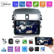 9" Quad-Core Car GPS 1+16G Wifi BT+8LED Dynamic Track Camera For Corolla 2008-13