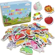 Zazzykid Magnetic Foam Objects for Kids: 52 Toys of ABC Alphabet Fridge Magne...