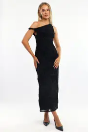 Black Bodycon Dress Burnout - Size 16XL, Women's Bodycon Dress