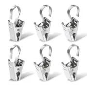 Curtain Clips, 100 Pack Stainless Steel Light Clips for Outside String Lights...