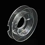 25 Pcs - Empty Bobbin Round Hard Plastic Wire SPOOLS END Clear 4 Ribbon Lace Line 70mm 2.75" x 7mm 0.27"