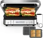 Panini Press Grill Sandwich Maker with Removable Plates, Cattleman Cuisine 6 in