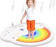 Water Sprinkler Pad | PVC Outside Sprinkler Pad | Interactive Folding Water Toy for Camping Sites Lawns Swimming Pools Yard