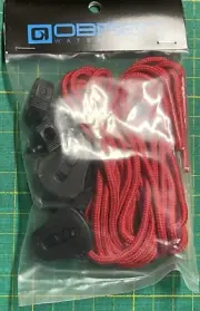 O’Brien Wakeboard binding laces with lace locks (4) - Red