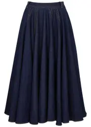 Alaïa Denim Midi Skirt - Blue Denim - 38 (UK10 / S) 38 (UK10 / S)