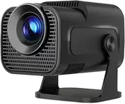 HY320 Mini Native 720P 4K Projector 300ANSI Wifi6 BT5.0 Cinema Outdoor Portable 180° Rotable Projector(HY320Mini-Black,UK Plug)